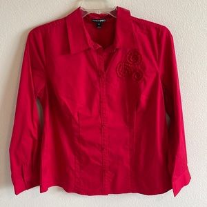 Women’s extra large fashion bug button up blouse